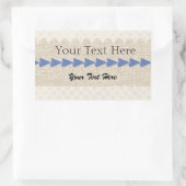 Aangepaste burlap stof getextureerde pijl label (Tas)