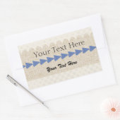 Aangepaste burlap stof getextureerde pijl label (Envelop)