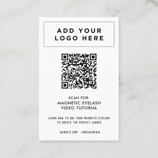 Aangepaste Business Branding QR-code | Kaart verpa Visitekaartje (Achterkant)