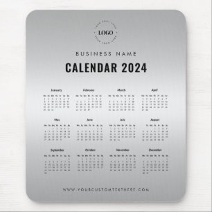 Aangepaste Business Company Logo 2024 kalender toe Muismat