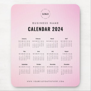 Aangepaste Business Company Logo 2024 kalender toe Muismat