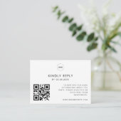 Aangepaste Business Event RSVP QR Code Logo Websit Informatiekaartje (Staand voorkant)