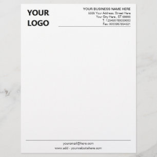 Aangepaste Business Letterhead met Logo- en QR-cod Briefhoofd