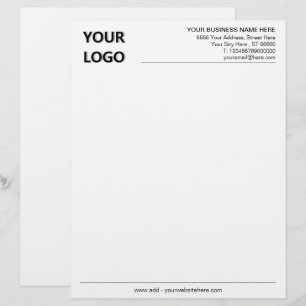 Aangepaste Business Letterhead met Logo- en QR-cod Briefhoofd