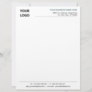 Aangepaste Business Letterhead met Logo- en QR-cod Briefhoofd