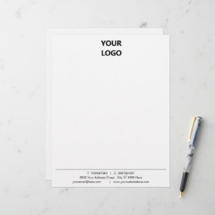 Aangepaste Business Letterhead met QR-code en Logo Briefhoofd