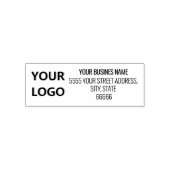 Aangepaste Business Logo Address Company Basic Zelfinktende Stempel (Design)