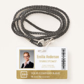Aangepaste Business Logo Bar Code Medewerker Foto  Badge (Voorkant met draagriem)