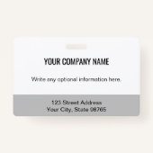 Aangepaste Business Logo Bar Code Medewerker Foto  Badge (Achterkant)