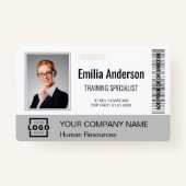 Aangepaste Business Logo Bar Code Medewerker Foto  Badge (Voorkant)