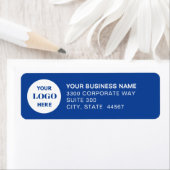 Aangepaste Business Logo Blue Retour Adreslabel Etiket (Insitu)