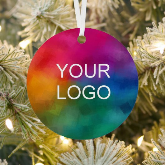 Aangepaste Business Logo Code Eenvoudige Sjabloon Metalen Ornament (Insitu)