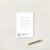 Aangepaste Business Logo Contactgegevens Grote Ver Post-it® Notes (Op bureau)