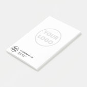 Aangepaste Business Logo Contactgegevens Grote Ver Post-it® Notes (Schuin)