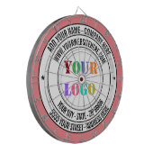 Aangepaste Business Logo en Tekst Business Dart Bo Dartbord (Voorkant Links)