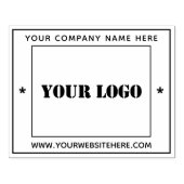 Aangepaste Business Logo en Tekstvierkant Rubber S Rubberstempel (Afrduk)