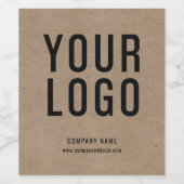 Aangepaste Business Logo Kraft Promotionele Wijn Etiket (Enkel label)