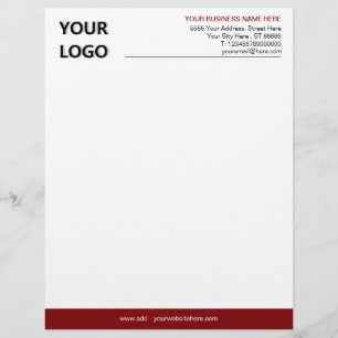 Aangepaste Business Logo Letterhead - Uw kleuren Briefhoofd