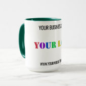 Aangepaste Business Logo Naam Website Mok Gift (Voorkant links)