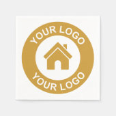 Aangepaste Business Logo- of Afbeelding-papierpart Servet (Voorkant)