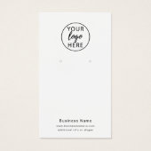 Aangepaste Business Logo Oorbellen Display Kaart (Voorkant)