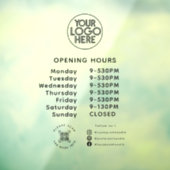 Aangepaste Business Logo Openingstijden QR Code So Raamsticker (Vel 3)