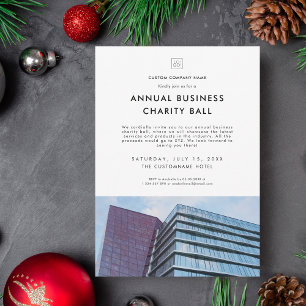 Aangepaste Business Logo Photo Charity Event Party Kaart