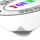 Aangepaste Business Logo Promotionele Poster Sjabl (Hoek)