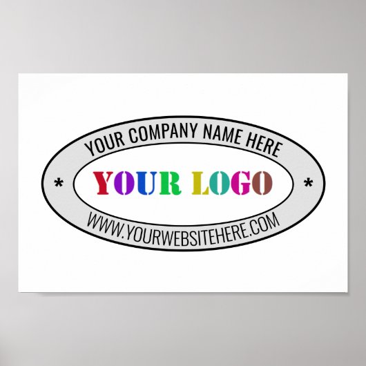 Aangepaste Business Logo Promotionele Poster Sjabl (Voorkant)