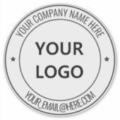 Aangepaste Business Logo Promotionele Sticker Sjab (Voorkant)