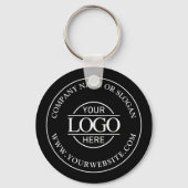 Aangepaste Business Logo Promotionele Zwart-wit Sleutelhanger (Achterkant)