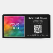 Aangepaste Business Logo QR Code Modern Outdoor Spandoek (Horizontaal)