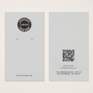 Aangepaste Business Logo QR Code Oorbellen Display Visitekaartje