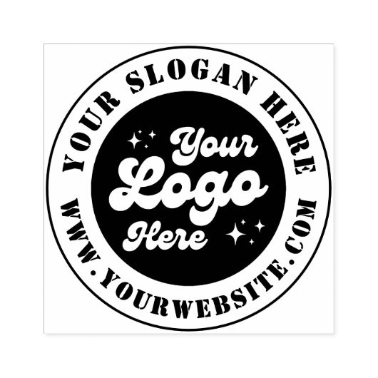 Aangepaste Business Logo Slogan Website Rubberstempel (Afrduk)