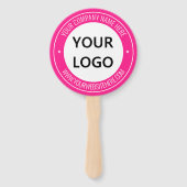 Aangepaste Business Logo Tekst Hand kan kleuren ki Handwaaier (Achterkant)