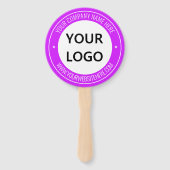 Aangepaste Business Logo Tekst Hand kan kleuren ki Handwaaier (Voorkant)