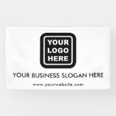 Aangepaste Business Logo Tekst Promotie Spandoek (Horizontaal)