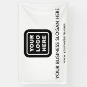 Aangepaste Business Logo Tekst Promotie Spandoek (Verticaal)