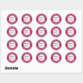 Aangepaste Business Logo Tekst Ronde Sticker Sjabl (Vel)