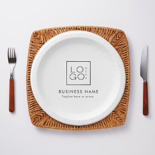 Aangepaste Business Logo & Text Company Event Part Papieren Bordje
