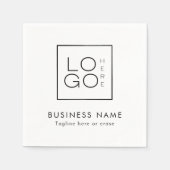 Aangepaste Business Logo & Text Company Event Part Servet (Voorkant)