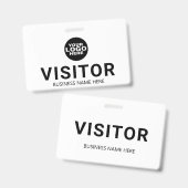 Aangepaste Business Logo Visitor Pass Badge (Voor- en achterkant)