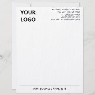 Aangepaste Business Name Info Letterhead met Logo Briefhoofd
