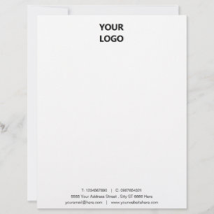 Aangepaste Business Name Info Letterhead met Logo Briefhoofd