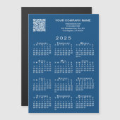 Aangepaste Business QR Code 2025 Kalender Blauwe M (Voorkant / Achterkant)