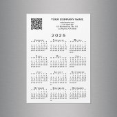 Aangepaste Business QR Code 2025 Kalender Magnet K