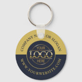 Aangepaste Business Round Logo Promotionele Marine Sleutelhanger (Achterkant)