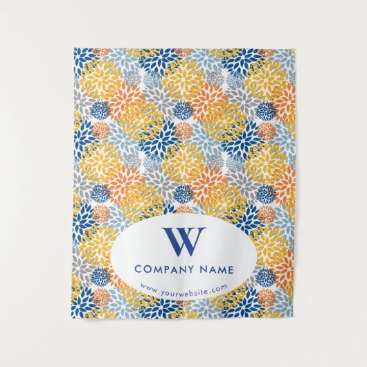 Aangepaste Business Table Runner Banner Bloemen Wandkleed (Voorkant)