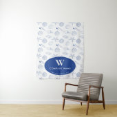 Aangepaste Business Table Runner Banner Blue Seash Wandkleed (In situ)