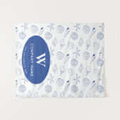 Aangepaste Business Table Runner Banner Blue Seash Wandkleed (Voorkant (horizontaal))